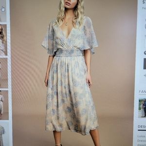 Lulu's Floral Ruffled Dress